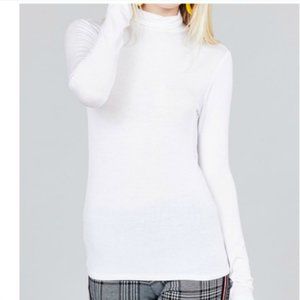 NWT-SOFT! Rayon Jersey Turtleneck, Off White